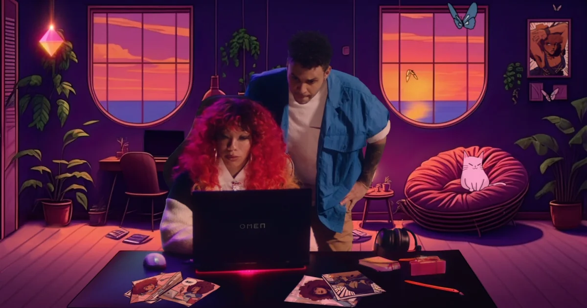 HP OMEN back-to-school campaign, 2 AI video spots